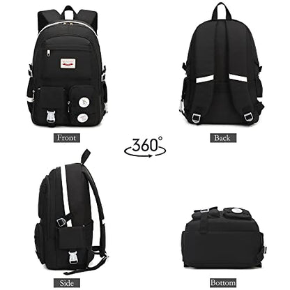 Makukke School Backpacks for Teen Girls - Laptop Backpacks 15.6 Inch College Cute Bookbag Anti Theft Women Casual Daypack,White - color: White