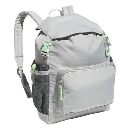 Saturday Sport Fashion Compact Small Size Backpack - color: Grey Two/Semi Green Spark