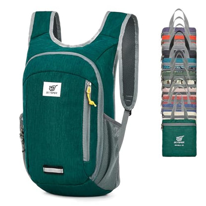 SKYSPER Small Daypack 10L Hiking Backpack Packable Lightweight Travel Day Pack for Women Men - color: Darkgreen, size: 10l