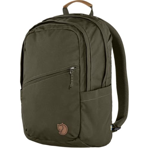 Fjällräven Raven 20 Backpack - Multi-Pocket Organization, Padded Support, Durable Fabric - Commuting, Travel, Dark Olive - color: Dark Olive