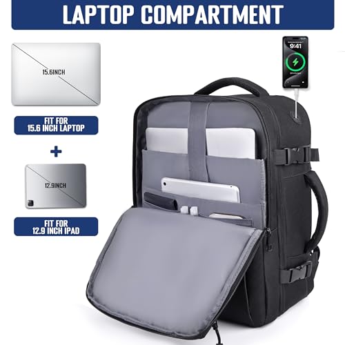 HILOMON Travel Backpack Carry-on Flight Approved, TSA Approved 17x13x8 Personal Item Size Airplane Approved Weekender Bag, Water Resistant Lightweight Laptop Daypack for Men Women