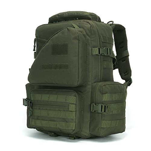 Lovelinks21 Hiking Trekking Rucksack Military Hiking Backpack 3 Day Molle Assault Pack Waterproof EDC Bag for Outdoor - color: Green