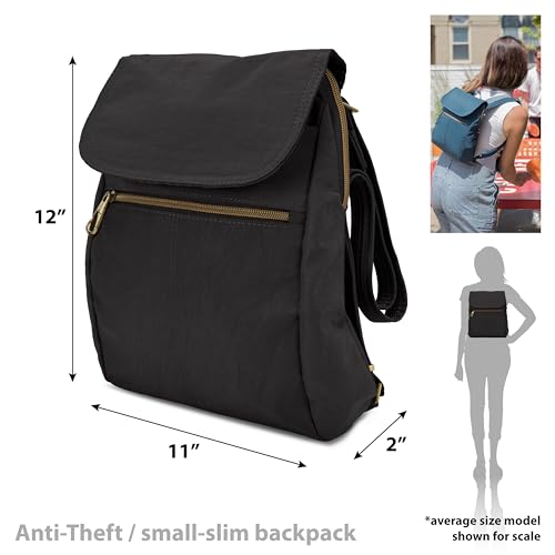 Travelon Anti-Theft Signature Slim Backpack - color: Black