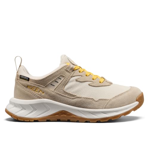 KEEN Kids Hightrail Waterproof Hiking Shoes (Little Kid/Big Kid) - color: Birch/Daffodil, size: 13 Little Kid