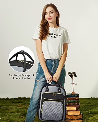 LOVEVOOK Laptop Backpack, High-Strength Tear-Resistant and Waterproof Oxford Cloth, 1.9 lbs, 30L Capacity, 17-Inch Laptop Compatible, Ergonomic Shoulder Straps, 18 Pockets - color: D-black-grey, size: 17-Inch