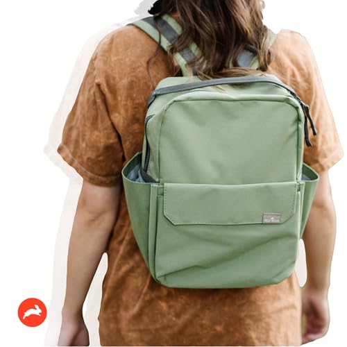 RED ROVR Mini Roo Lightweight Backpack | 6 pockets for everyday essentials (Moss) - color: Moss