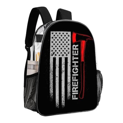 Daypack Backpack Polyester Anti-Theft Multipurpose American Thin Red Line Flag Firefighter Black Bookbag Big Capacity Travel Hiking Camping Rucksack With Smooth Zippers - color: Pattern 204