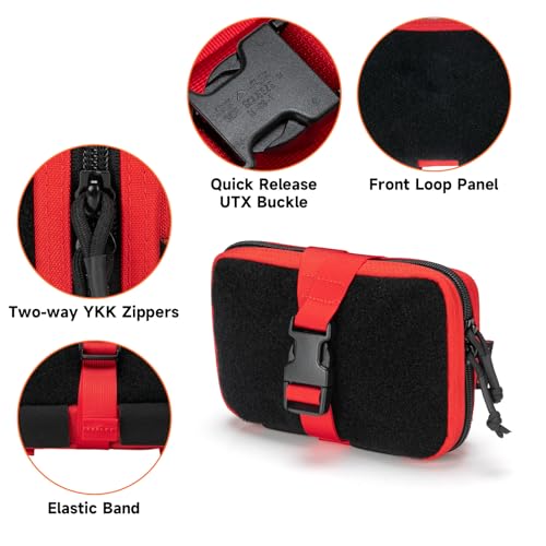 EXCELLENT ELITE SPANKER Tactical Molle Rip Away Ifak Pouch Utility First Aid Pouch Medical EMT Bag - color: Red