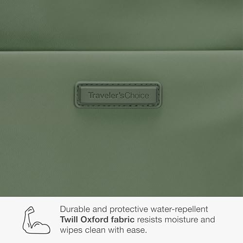 Traveler's Choice Iria 20L Backpack for Women, Water Resistant Travel Bag Daypack, Work, College, Business, Commuter, Green, Carry-on Laptop Backpack - color: Green