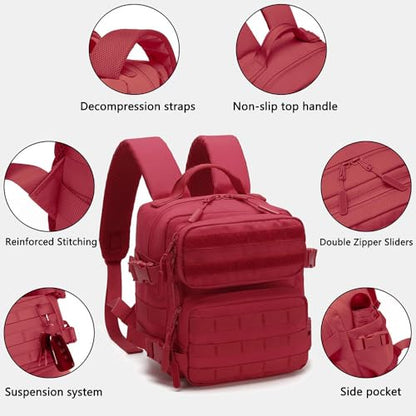 9L Mini Backpack for Men and Women, Small Backpack for Gym Hiking Travel Sports Running (Red) - color: 9l-red