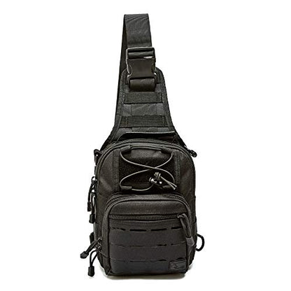 WOLF TACTICAL EDC Sling Bag - Concealed Carry Shoulder Bag for Range, Travel, Hiking, Outdoor Sports - color: Black