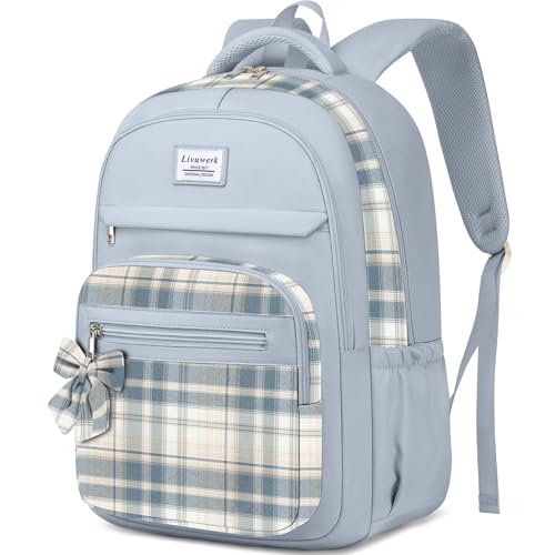 School Backpack for Teen Girls: Cute Bookbags Middle High School College Casual Back Pack 15.6 inch Laptop Backpacks Vintage Bags Women Travel Daypacks Mochilas Escolares Blue - color: 3-blue, size: 15.6 Inch