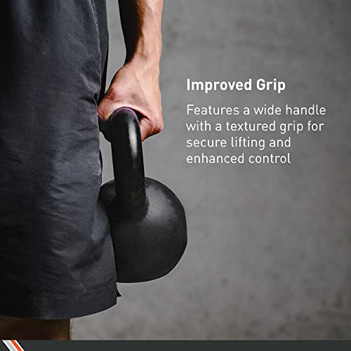 Body Sport Cast Iron Kettlebell - Professional Weight Training Equipment for Home & Gym Workouts - size: 50.0 Pounds