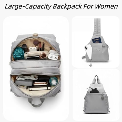 Oxford Waterproof Travel Purses for Women. 3 in 1 Anti Theft Travel Tote Bag,Trail Pocket Multi Pocket Crossbody Bag. - color: Pink