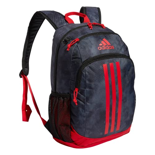 adidas Young BTS Creator 2 Backpack DISCONTINUED - color: Stone Wash Carbon/Vivid Red