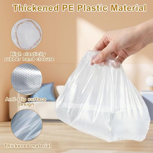 12 Pcs Waterproof Shoe Covers for Rain, Non-Slip Disposable Rain Shoe Covers, Plastic Shoe Ponchos, Thickened PE Material Boot Covers for Men and Women (Clear) - color: 12pcs(adults)-clear