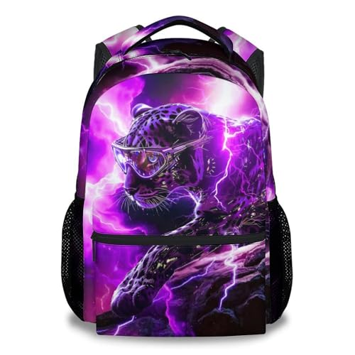 Backpack for Boys, 17 Inch Cool Cheetah Backpacks for Kids, Portable Lightweight Leopard Print Bookbag for Middle School - color: Color7-1