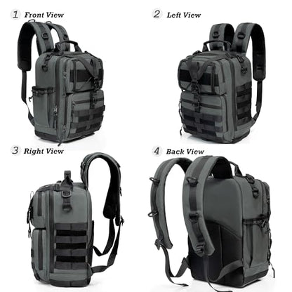 NICGID Sling Bags Chest Shoulder Backpacks, 13.3'' 14.1'' 15.6''Laptop Backpack Crossbody Messenger Bag Travel Outdoor (Grey-059, 14.1 Inch) - color: Grey-059, size: 14.1 inch