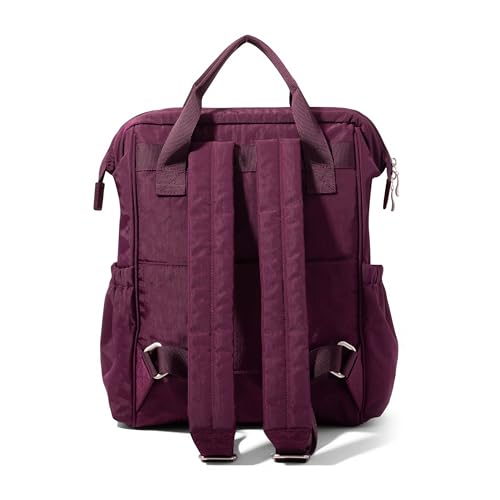 Baggallini City Scape Backpack - 15"x11" Lightweight Work Travel Bag w/Luggage Sleeve & RFID - color: Mulberry