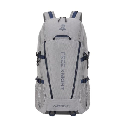Bseash 45L Waterproof Hiking Camping Backpack with Rain Cover, Outdoor Sport Travel Bag Daypack for Climbing Skiing Cycling (Gray) - color: Gray