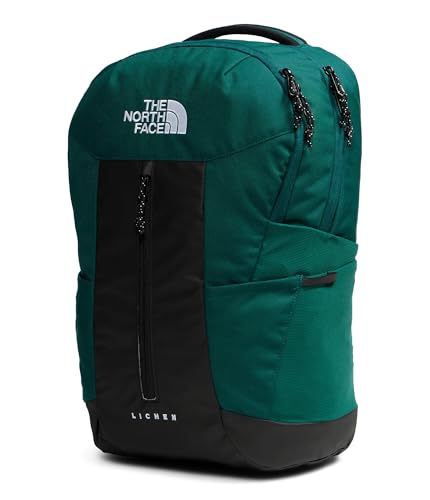 The North Face Lichen Daypack - Everyday Commuter Backpack, Laptop Sleeve, Water Bottle Pockets, Center Front Pouch, Pacific Teal/TNF Black, One Size - color: Pacific Teal/Tnf Black