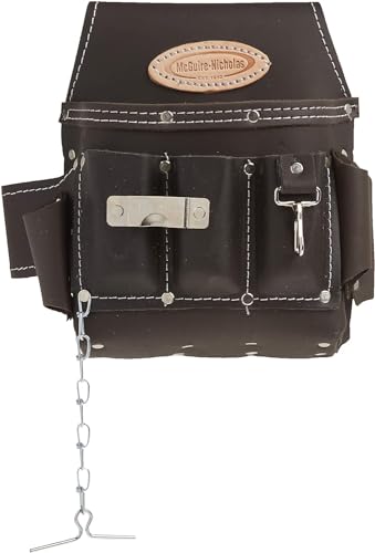 McGuire-Nicholas 526-CC Brown Professional Electrician'S Pouch, oil tanned leather - style: 12 Pockets, Oil-Tanned Leather, Tool Pouch