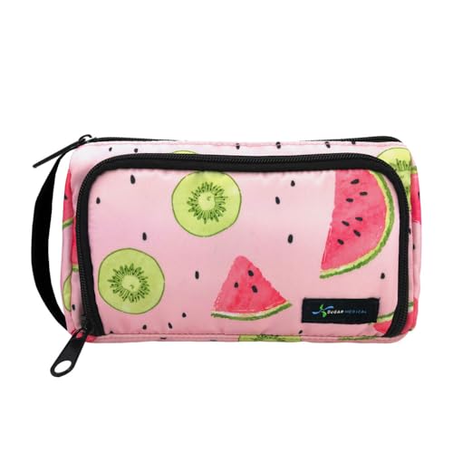 Sugar Medical Insulated Insulin Pen Case Organizer with Ice Pack - color: Watermelon