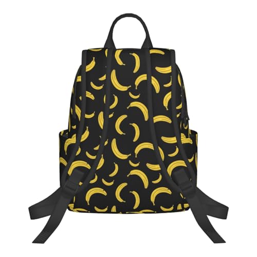 Laptop Backpack Pop Art Banana Fruits Print, Cushioned Back Panel, Front Zip, for Daily Commute & Outdoors - color: Picture (379)