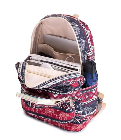 Kinmac Laptop Backpack with Massage Cushion For 15.6 inch Laptop(Elephant) - color: Red Elephant