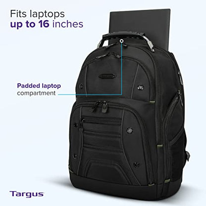 Targus Drifter Essentials Laptop Backpack, Travel Backpack for Laptops up to 16" Backpack for Men & Women, College Back Pack Bookbag or Work Backpack, School Bag Travel Backpack Black(TBB63805GL)