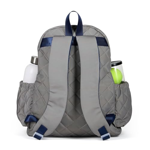 Ame & Lulu Game On Tennis Backpack - Contains Padded & Adjustable Straps - Two Exterior Water Bottle Pockets - color: Windsor