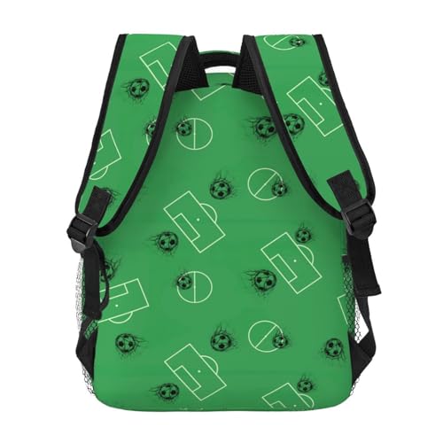Soccer Laptop Backpack Cool Travel Hiking Backpack Mens Backpack Sport Casual Daypack Bag - color: Soccer 01