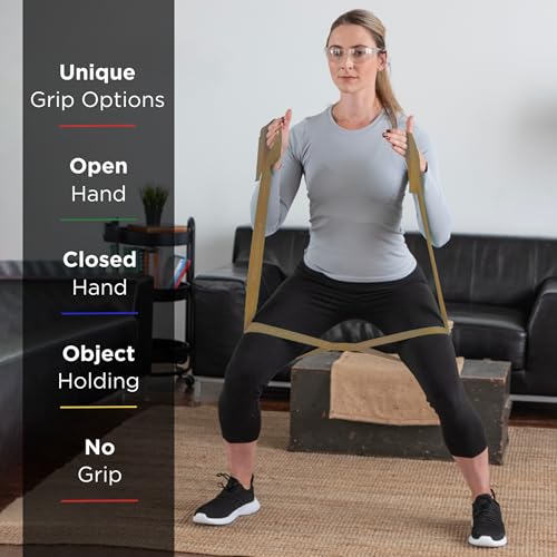 THERABAND CLX Resistance Band with Loops, 5-Foot Band - color: Level 7 / Elite - Gold