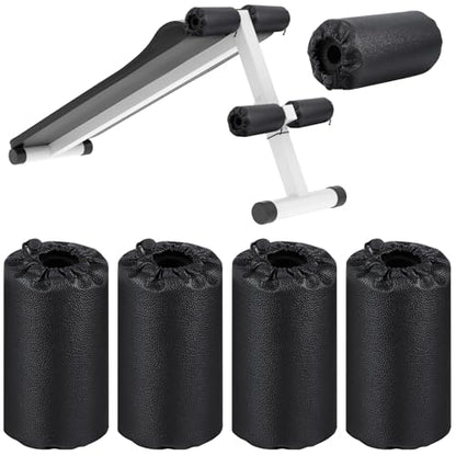 Hollowfly 4 Pcs Foam Foot Pads Foam Roller Pad Replacement for Weight Bench Inversion Table and Gym Exercise Equipments (7.5 x 3.5 x 1 Inch) - size: 7.5 x 3.5 x 1 Inch