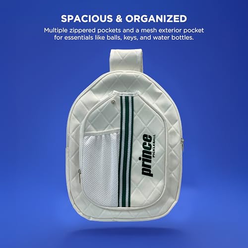 Prince - Pickleball Sling Bag, Lightweight Crossbody Backpack - color: White