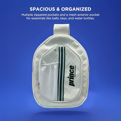 Prince - Pickleball Sling Bag, Lightweight Crossbody Backpack - color: White