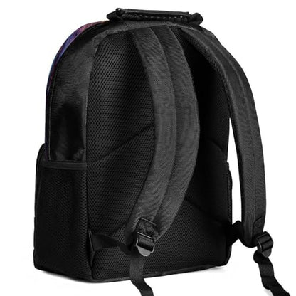 Supdreamc Shoulder Book Bags Polyester Multipurpose Anti-Theft Trippy Outer Space Planet Art Carry On Bag Large Capacity Travel Hiking Camping Rucksack - color: Pattern 433