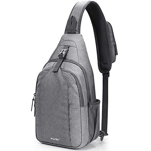 G4Free Sling Bag for Men and Women, RFID Blocking Crossbody Bag, Lightweight Sling Backpack for Travel, Hiking, Walking and Daily Use - color: Grey