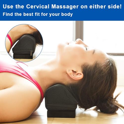 StrongTek Cervical Neck Wedge – Firm Foam Orthotic Block for Neck Curve Restoration, Support for Posture Correction, Headache Relief, and Cervical Traction at Home