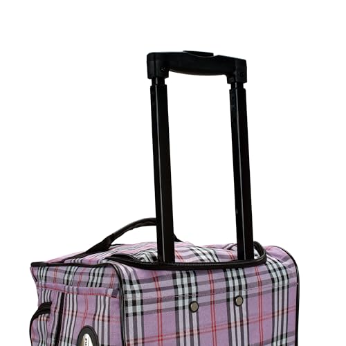 Rockland Rolling Duffel Bag, Black, 22" - color: PINKCROS, size: 22"