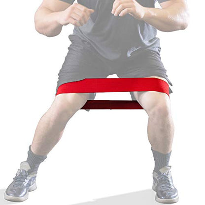 Serious Steel Fitness Hip and Glute Activation Band | Squat & Deadlift Warm-up Band for Hips and Glutes - color: Red (Regular - 15" X-Heavy)