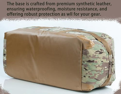 Large Military Duffle Bag Backpack Tactical Field Gear Equipment Duffel Bag Army Deployment Bag 85L - color: At Camo