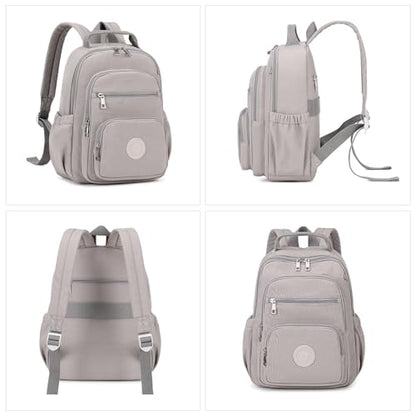 Small Backpack for Women, 2PCS Mini Backpack for Ladies Bookbag Purse for Women with Mini Wallet and Luggage Strap, Gray - color: Grey