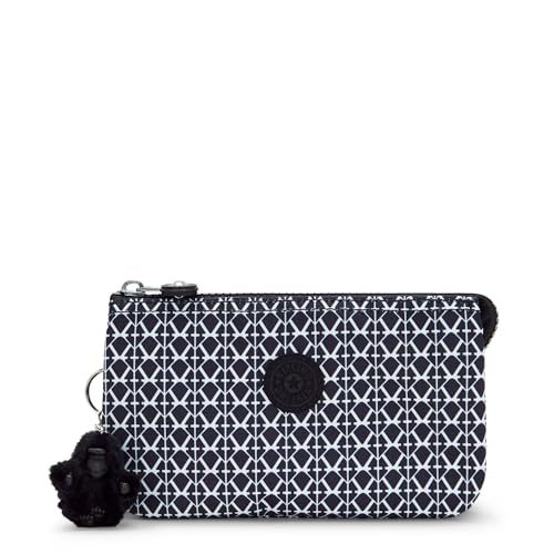 Kipling Women's Creativity Large Pouch, Versatile Cosmetics Kit, Lightweight Travel Organizer - color: Signature Print, size: 7.25''L x 4.25''H x 1.5''D