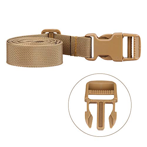 MAGARROW 78" x 1" Strap Buckle Packing Straps Adjustable 1-Inch Belt - color: Khaki 6.5 feet Long (4-PCS)