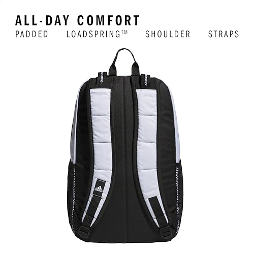 adidas Excel 7 School Backpack for Laptop, Gym and Travel, 34L, Twill White/Black/7, OSFA - color: Twill White/Black/7, size: One Size