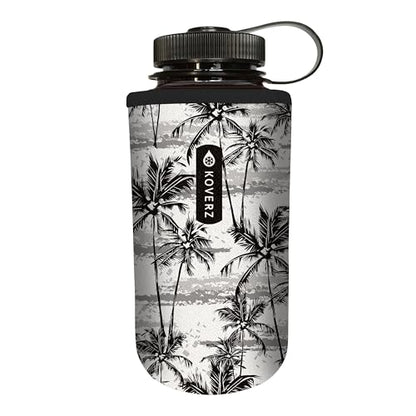 Water Bottle Sleeve, Neoprene Insulated Bottle Sleeve, Fits 32-40 Oz. Water Bottle, Washable and Reusable, XL Size, Palms - color: Palms, size: XL 32-40oz