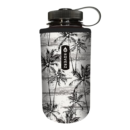 Water Bottle Sleeve, Neoprene Insulated Bottle Sleeve, Fits 32-40 Oz. Water Bottle, Washable and Reusable, XL Size, Palms - color: Palms, size: XL 32-40oz