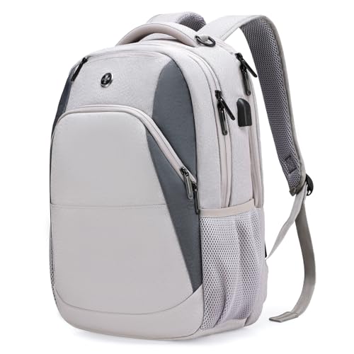 Swissdigital Design Business Laptop Backpack, College Laptops Backpack with USB Charging Port for Men and Women Fits 16 Inch Notebook, Mauve Grey | SD1670-05 - color: Mauve Grey, size: 16 Inches