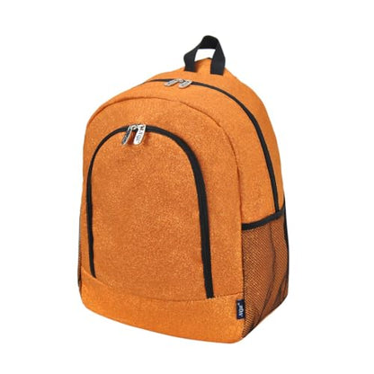 NGIL Canvas School Backpack (Glitter-Orange) - color: Glitter-orange